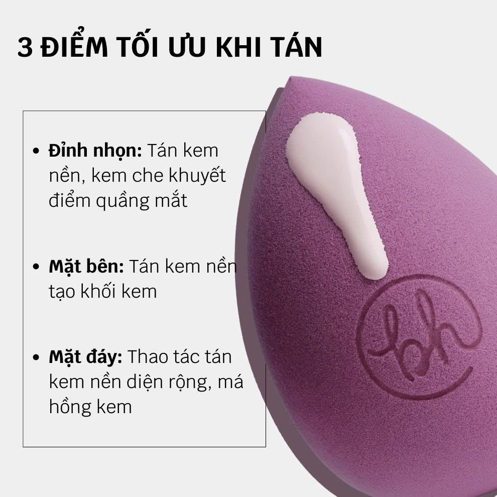 Mút BH Cosmetics Giọt Nước Miracle Complexion BHM005 Size L - Tán Nền/Má Hồng Kem/Che Khuyết Điểm
